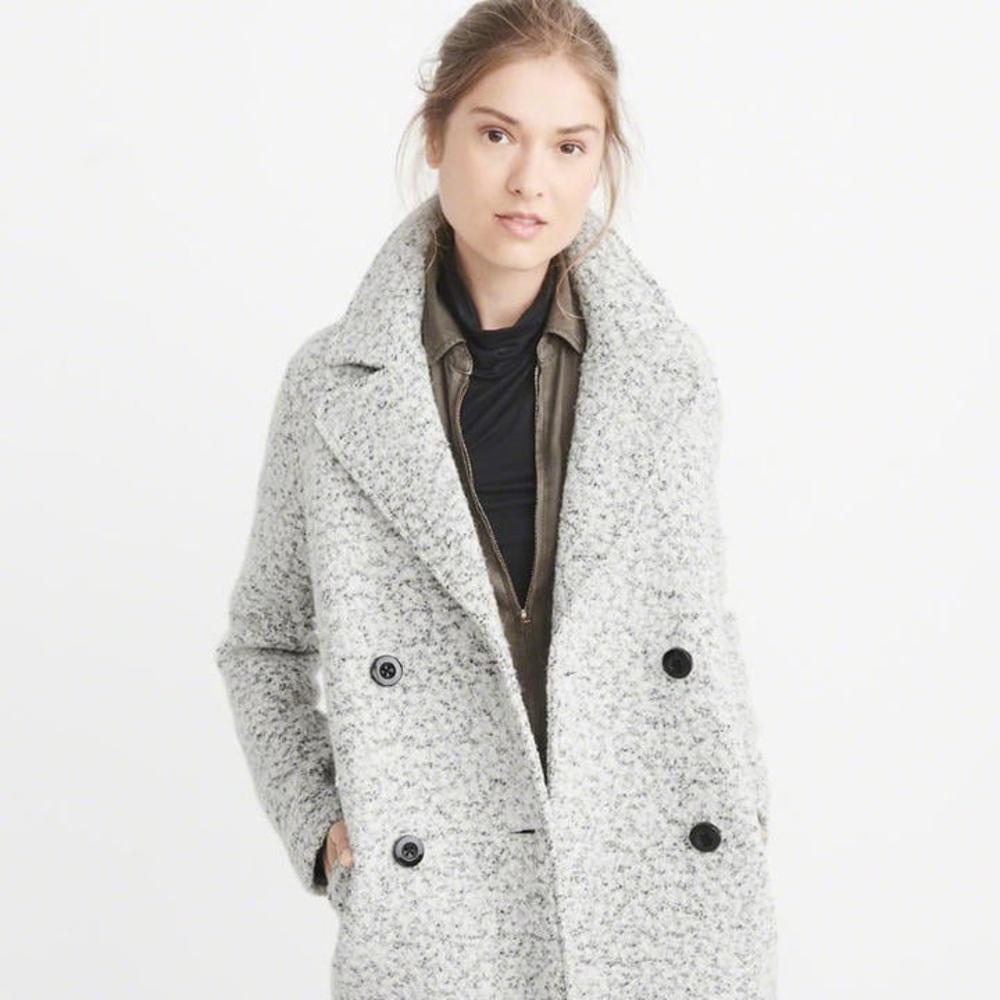 Abercrombie and fitch wool blend coat